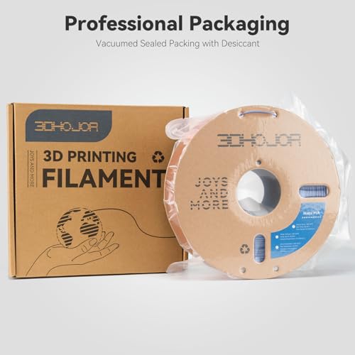 Image of 3DHojor Matte PLA Filament 1.75mm, Upgrade 3D Printer Filament, 1KG*2 Cardboard Spool 3D Printing Filament for 3D Printers(Matte Grey 2Pack)
