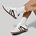 Women's Fashion Sneakers Classic Casual Women Walking Shoes Comfortable Lace-Up Tennis Footwear Anti Slip Skate Shoes, White/Black, 9