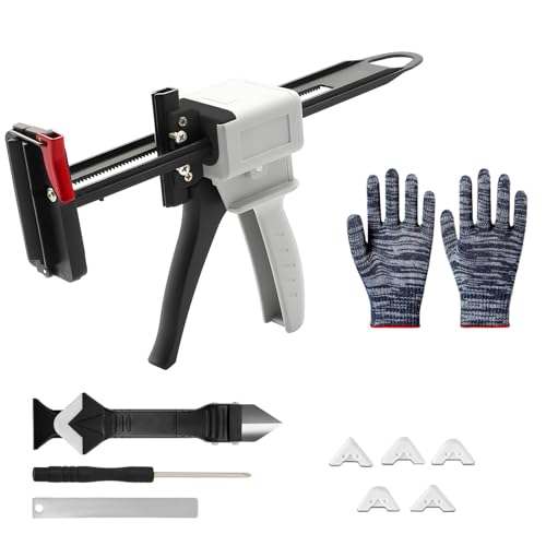 2026 New Toothpaste Tube Gun Toothpaste Tube Glue Gun Squeezing Machine Silicone Caulk Guns Toothpastes Guns Dispenser for DIY Projects Caulking Sealant Silicone Glue(White)