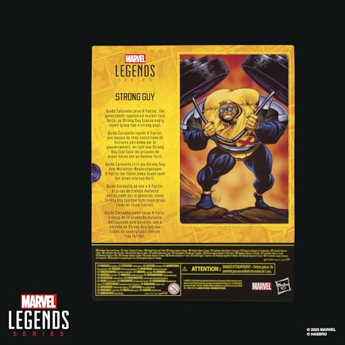 Marvel Legends Series, Figurine Strong Guy inspirée des Bandes dessinées, Jaune