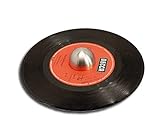 Hochglanzpuck aus Edelstahl. Single Schallplatten Puck halbrund Protected