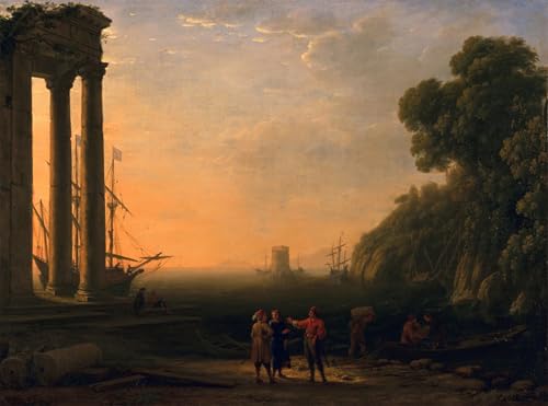 Impression tableaux graffiti art mural Claude Lorrain pour sublimer votre salon moderne