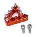 JFG RACING Orange CNC Rear Brake Pedal Step Plate + Gear Shifter Shift Lever Tip for 125-530 SX EXC XCF XC XCW SXF SMR 2004-2010 Enduro Supermotor 690 Adventures