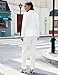 luvamia Women's Two Piece Sets Pants Suits Dressy Business Casual Outfits Professional Blazer Pantsuits Set Work Office Cream White Large Fits US 12-14