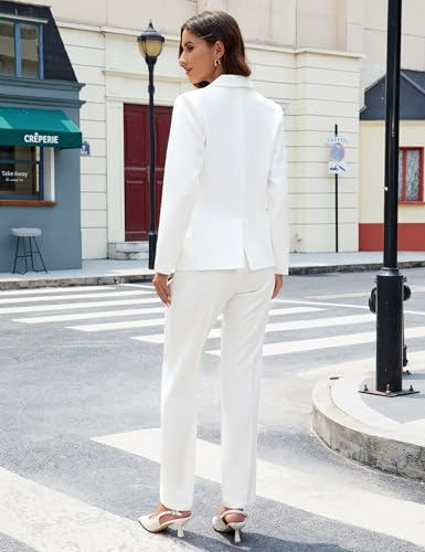 Image of luvamia Women's Two Piece Sets Pants Suits Dressy Business Casual Outfits Professional Blazer Pantsuits Set Work Office