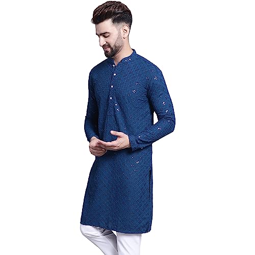 Image of SOJANYA (Since 1958 Timeless Charm: Pure Cotton Sequence Kurta for Special Occasions