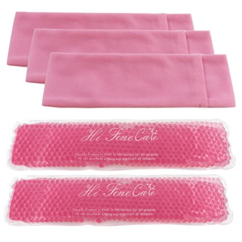 Image of Perineal Cooling Pad, Postpartum Cold Packs Gel Bead Ice Pack Cold Therapy for Women After Pregnancy and Delivery, 2 Ice Pack and 3 Cover (Pink)