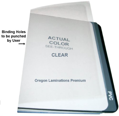 Clear Plastic Report Covers 5 Mil 8-1/2 x 11 Qty 100 Binding Sheets