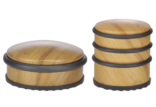 Hi fermaporta in bambù, Marrone, 7 x 7 cm