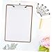 OSALADI Mountable Metal Clipboard Clips Set 5pcs Adjustable Office Stationery Supplies for Teachers and Contractors