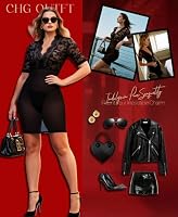 RSLOVE Sexy Babydoll Dessous Damen - Spitze Negligees V-Ausschnitt Minikleid Party Outfit Clubwear Schwarz XXL – Ansicht 3