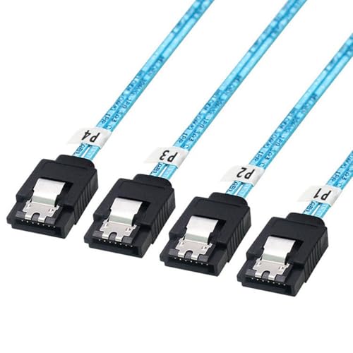 Cable SAS 4.0 4X SATA a 4X SATA 0.5m 12Gbps ángulo 90° miniatura 5