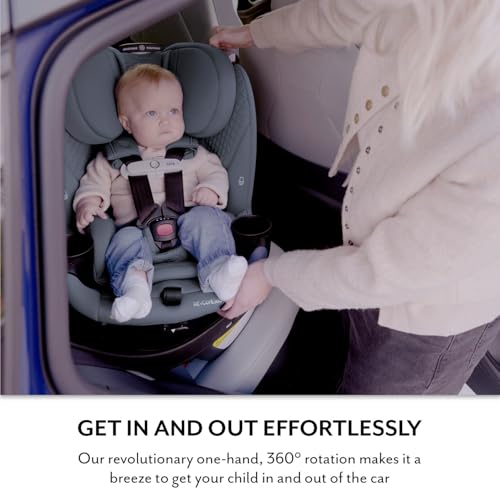 Image of Evenflo Revolve360 Slim 2-in-1 Rotating Car Seat with Green & Gentle Fabric (Agate)