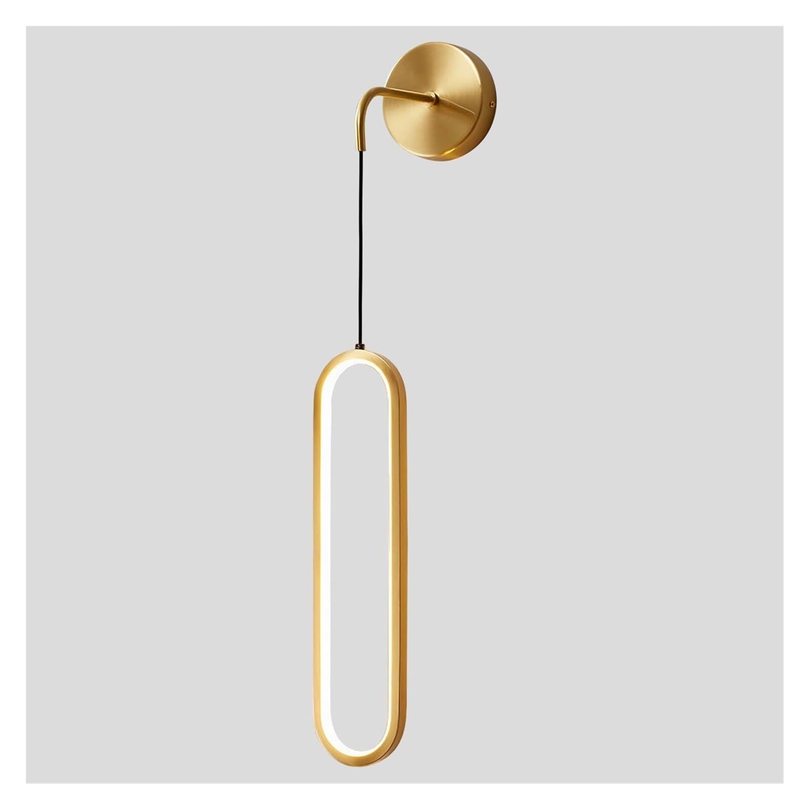 KHUKHU Modern Gold Wall Sconces Mid Century LED Wall Mounted Lamp Hardwired Indoor Wall Lights with Adjustable Cord Golden Vintage Industrial Wall Sconce Light Fixture(Gold-1Pack)