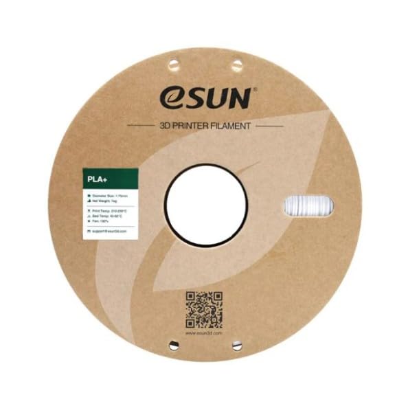 Image of eSUN PLA+ 3D Printing Filament 1.75mm High Speed Filament Speedy PLA Plus for Fast Printing, Dimensional Accuracy + /- 0.03mm, 1KG (2.2 LBS) Cold White