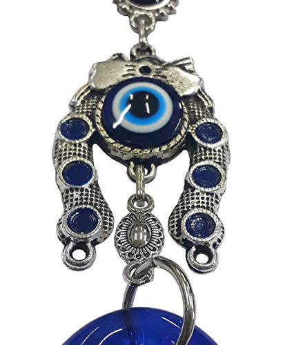 Perlin Nazar Boncuk, Boncugu, Turkish Blue, Blue Eye, Evil Eye, Horseshoe Wall Hanging, Wall Decoration - Image 2