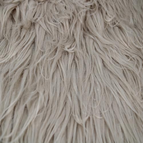 Luxurious Mongolian Faux Fur Fabric by the Yard – Fluffy Shaggy Mohair for Costumes, Plush Toys, Apparel, Home Décor, and Creative Crafts in Oatmeal 6 Luxurious Mongolian Faux Fur Fabric by the Yard – Fluffy Shaggy Mohair for Costumes, Plush Toys, Apparel, Home Décor, and Creative Crafts in Oatmeal - Image 5