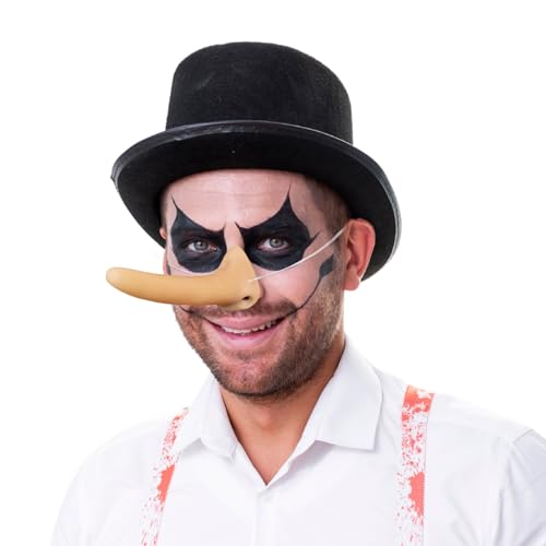 Zadin Gru Nose Prosthetic with Pointy Long Nose for Halloween, Fake Nose Costume Accessories for Pinocchio and Usopp