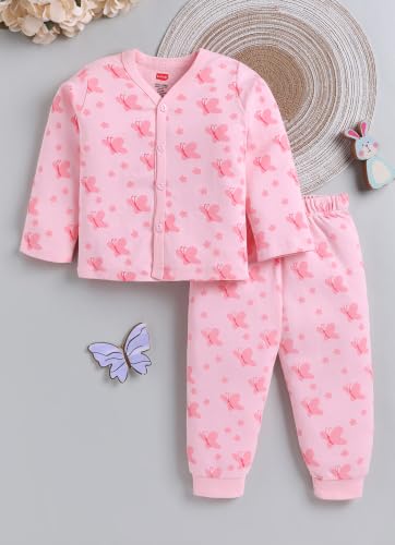 Image of LuvLap Baby Boys & Girls Regular Fit 100% Cotton Half Sleeves Jhabla & Shorts Set Pack of 2