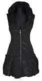 lagenlook weste  Italy Donna Damen Lagenlook Sommer Weste Ballon Jacke Mantel 38 40 42 44 S M L Schwarz Übergang Urlaub Strand (40)