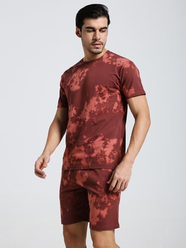 Image of Vogaan Men's Cotton Short Sleeve Tracksuit Summer T Shirt & Shorts Set with 2 Pockets || Casual Co-ord Sets