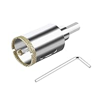 Vista 1 de ASNOMY Sierra perforadora de diamante de 1 pulgada (0.984 in) con broca piloto, sierra de agujero recubierta de punta de diamante de 1 pulgada