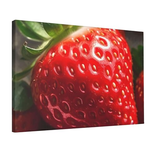 Toile de peintures de fraises modernes Dwrepo au rendu artistique précis