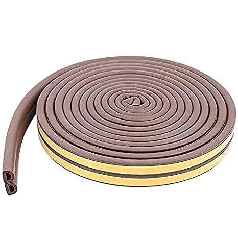 D Shape Self-Adhesive Rubber Strip Rubber Seal EPDM for Weather Proof, dust Proof, Sound Proof, Insect Blocker for Door/Window Brown (1 Pieces - 5 Meter) (B0BZSPRGYC) Amazon Price History, Amazon Price Tracker