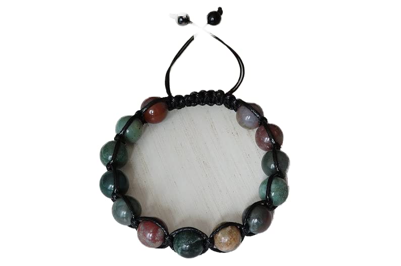 Bracelet en agate indienne LKBEADS harmonie et prospérité en perles 10mm