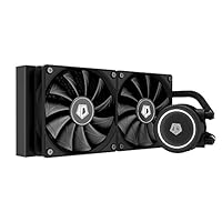 ID-COOLING FROSTFLOW X 240 CPU Wasserkühler AIO Kühler 240 mm CPU Liquid Cooler weiße LED 2x120 mm PWM Lüfter, Intel 115X/2066, AMD TR4/AM4