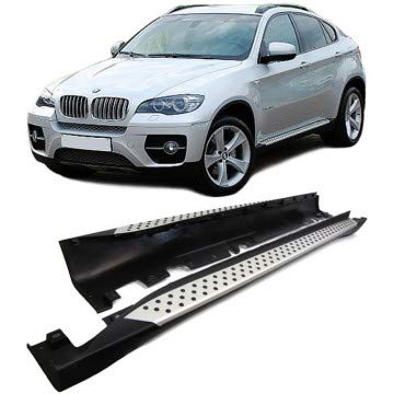 Marche pied X6 et repose pied 2008-2014 - Seuil de porte aluminium