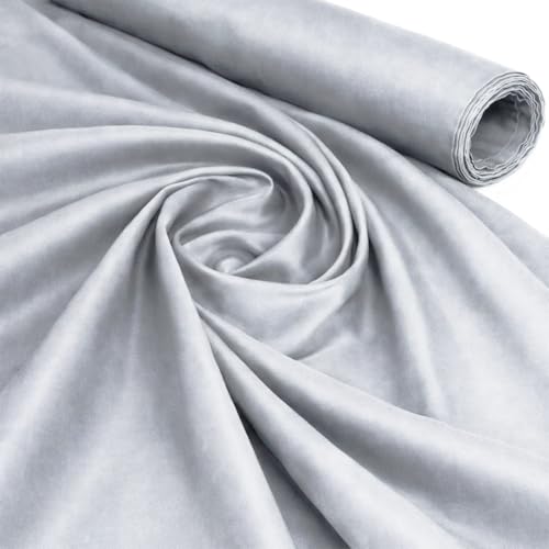 Image of Midland Textiles Grey 1 Meter Pack 100% Cotton Fabric by The Metre 58 Inches Wide Plain 60 Square - Ideal for Quilting, Sewing, Dressmaking, Curtain Linings, Totes, Bedding, Pillowcases