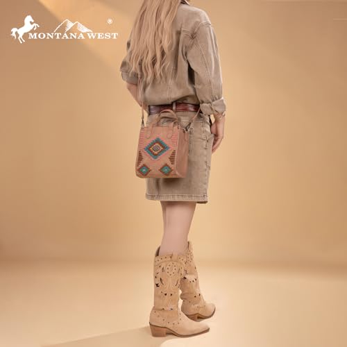 Image of Montana West Western Women's Crossbody Handbag Ladies Crossbody Bags for Women Designer Top Handle Handbags