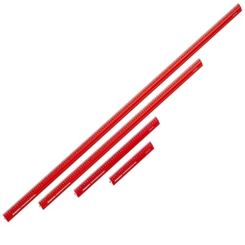 Woodpeckers Woodworkers Edge Rule, 4 Piece Inch Set, Precision Woodworking Tools