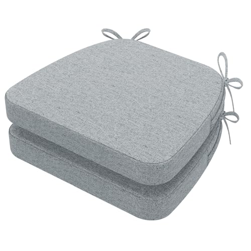 Image of AAAAAcessories Chair Cushions for Dining Chairs, 17 x 16 x 2 in, Set of 2