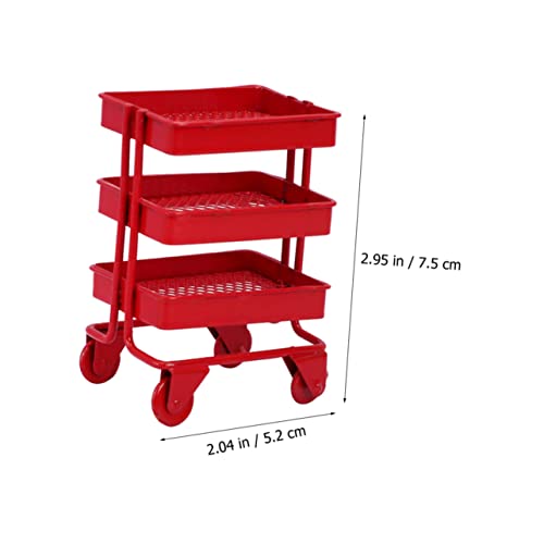 SOIMISS 3 Pecas Decoração De Casa De Boneca Casa De Bonecas Em Miniatura Carroça Para Crianças Prate