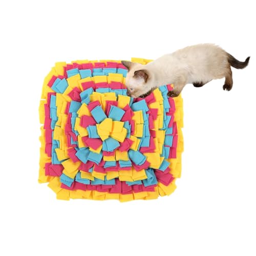 Schnuffelmatte für Hunde,Intelligenzspielzeug für Hundes,Riechen Trainieren Futtermatte,Haustier Langeweile Interaktive Schnüffelmatte,Für mittelgroße und kleine Hunde (Style-A)