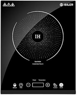 Portable Induction Cooktop, iSiLER 1800W Sensor Touch Electric Induction Cooker Cooktop with Kids Safety Lock, 18 Power 17 Temperature Setting Countertop Burner with Timer