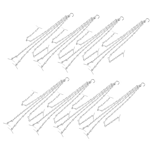 Toyvian 8pièces Chaîne De Suspension Pour Pot De Fleurs Fils Remplacement Métal Crochet Pour Fixation Pratique