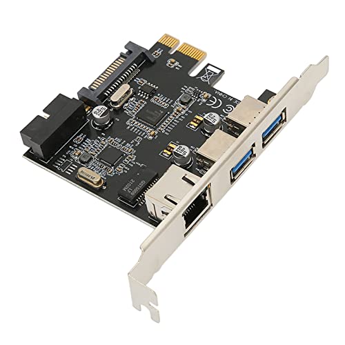 Scheda a 2 Porte di Espansione Gigabit LAN a RJ45 Adattatore Controller Hub Super Speed ¹¹5Gbps Alimentatore ethernet usb 3.0 usb pci-express