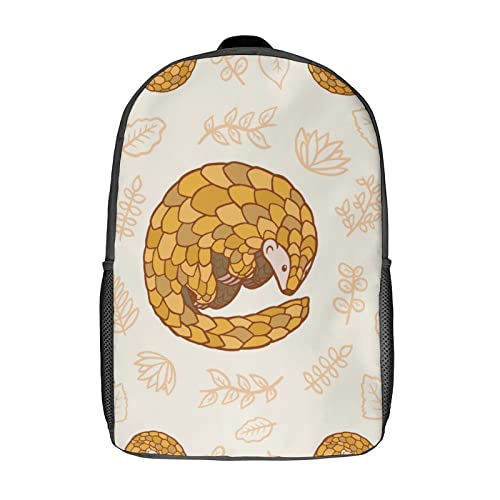 Pangolins Lightweight Laptop Backpack Casual Daypack Fashion Bag 17 Inch for Travel Outdoor Work