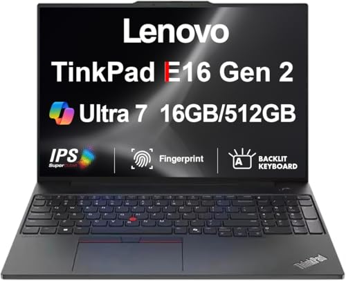 Lenovo ThinkPad E16 Gen 2 �r�W�l�X�m�[�g�p�\�R�� 16�C���` IPS FHD�f�B�X�v���C (Intel Core Ultra 7 155U (beats i7-1355U)�A16GB DDR5�A512GB PCIe SSD�A�o�b�N