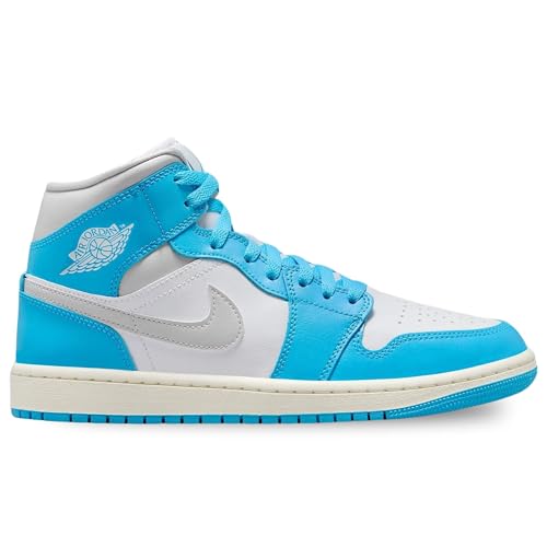 Air Jordan 1 Mid Women's Shoes (BQ6472-400, Dark Powder Blue/White/Sail/Neutral Grey)2