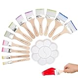 Lot de pinceaux Plats de 12 Tailles pour Peinture Acrylique, pinceaux Peinture, Pinceau pe...