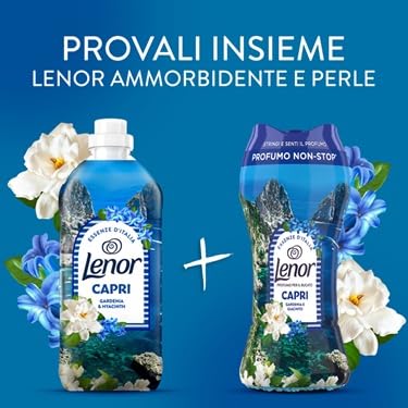 Lenor Profumatore Bucato Lavatrice, Perle Profumate, Capri, Mega Formato 6 X 270G, Intensificatore Di Profumo - 6