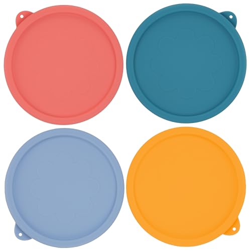 VIOTIIN 2 Cup Silicone Replacement Lids Storage Cover for Anchor Hocking Glass Bowls (Container not Included) 4 Pack Microwave Dishwasher and Freezer Safe