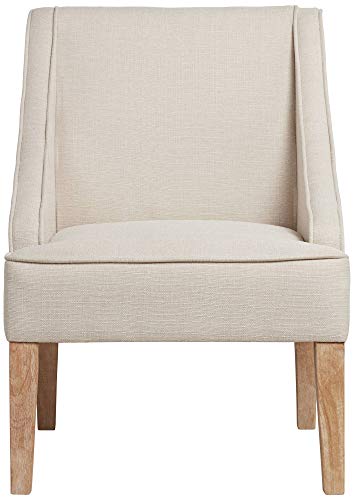 Elm Lane Dixon Ivory Fabric Swoop Arm Chair #TOP5