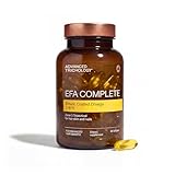 EFA Complete with Optimal Omega 3 6 9 Levels of High Potency Flax Oil, Fish Oil, Borage Oil, and Evening Primrose Oil 800mgs (90count) 3rd Party Tested - High in GLA and 369 Omegas