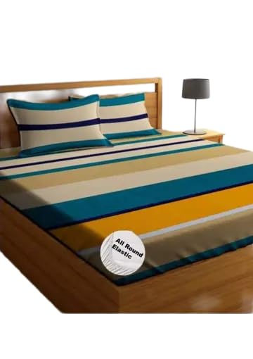 Fitted Elastic Double Bedsheets_Check_Multi_18,Double-image-6