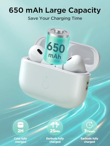 Image of Replacement Charging Case for AirPods Pro 1 /2 Generation with Type-C, Compatible with AirPods Pro 1st /2nd with Bluetooth Pairing Sync Button, Earbuds Not Included (Type-C Port)